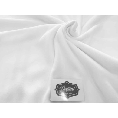 Tela polar de algodón color crudo