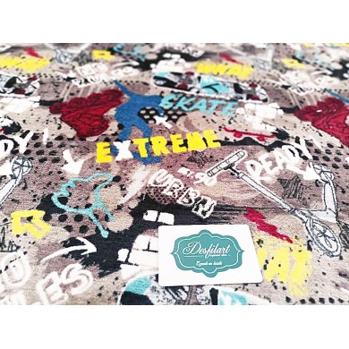 Tela de coralina graffitti