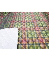 Doble tela cuadros de satén