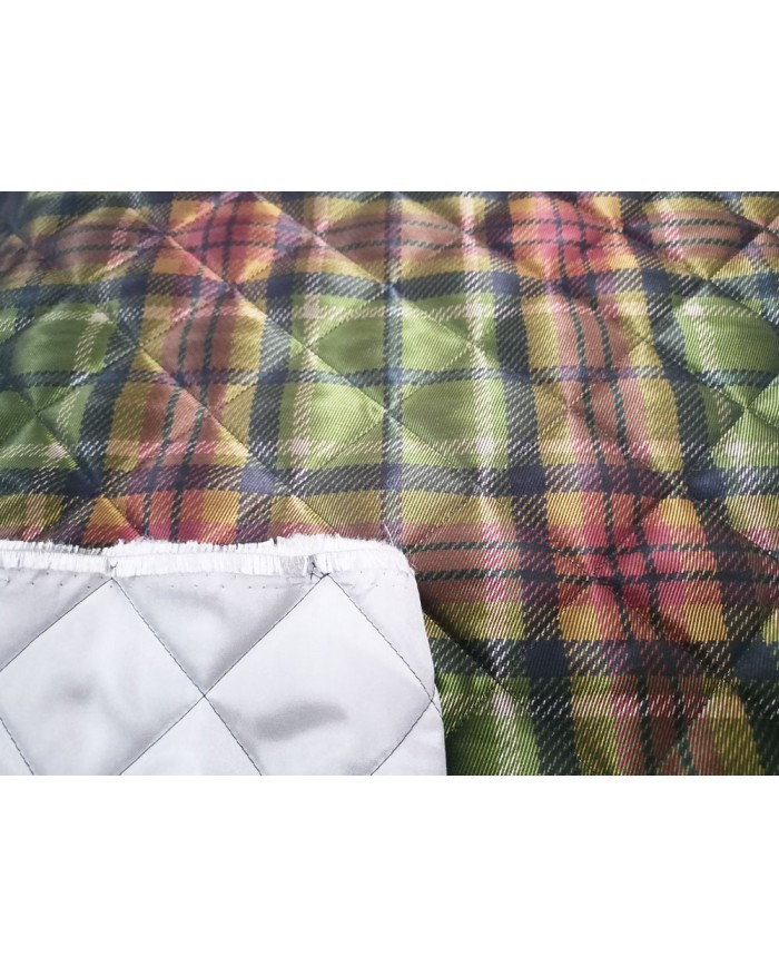 Doble tela cuadros de satén