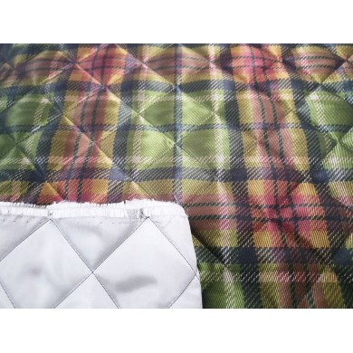 Doble tela cuadros de satén