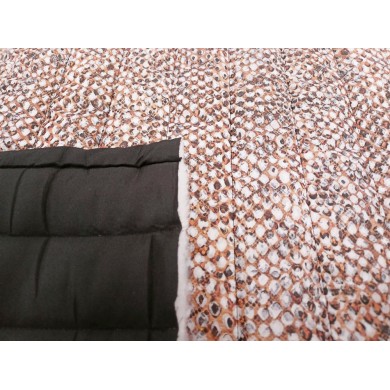 Doble tela geométrica beis