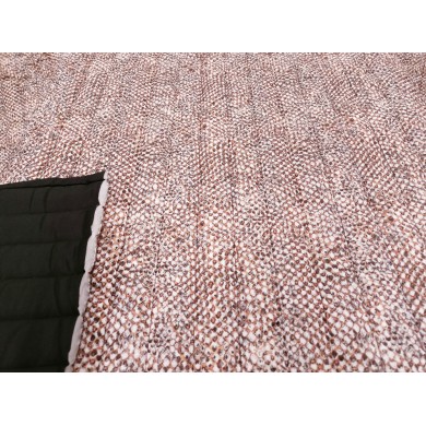 Doble tela geométrica beis