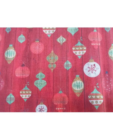 Algodón de Navidad bolas rojas Algodón de Navidad bolas rojas