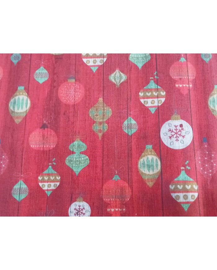 Algodón de Navidad bolas rojas