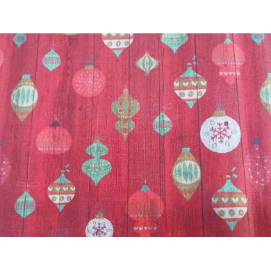 Algodón de Navidad bolas rojas