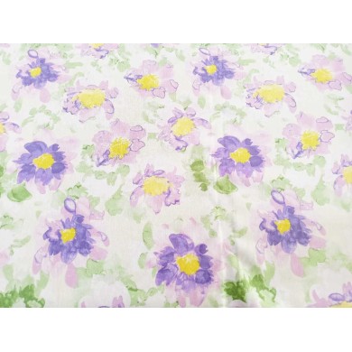 Lli i Viscosa estampada flor lila i verda