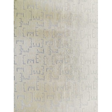 Brocado marfil i plata