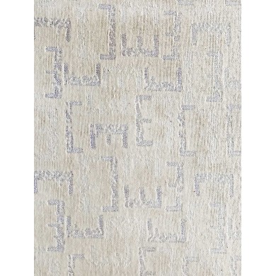 Brocado marfil i plata