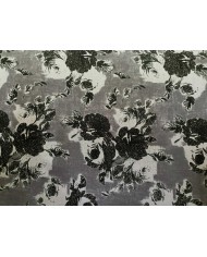 Jacquard roses grises