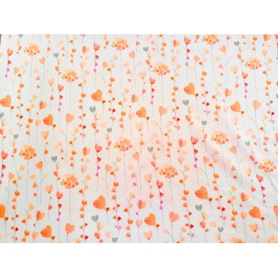 Tela de toalla gofre menor estampada