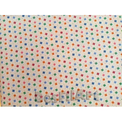 Algodón letras fondo beis