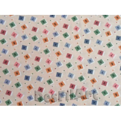 Cotó lletres fons beix