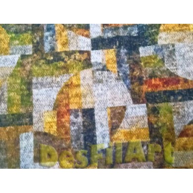 Punto parches de colores con felpa