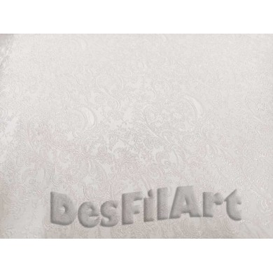 Tela de jacquard cachemir blanca