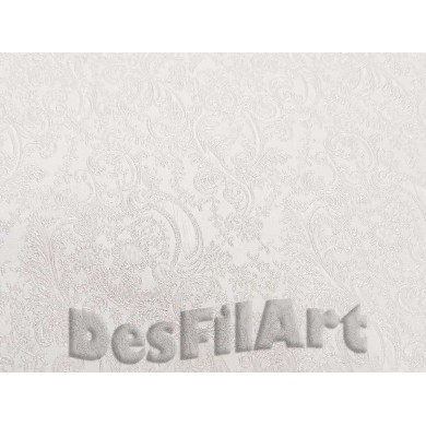 Tela de jacquard cachemir blanca