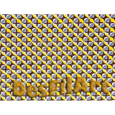 Viscosa flor de lis grisa i groga