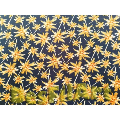 Viscosa palmeras ocre fondo negro