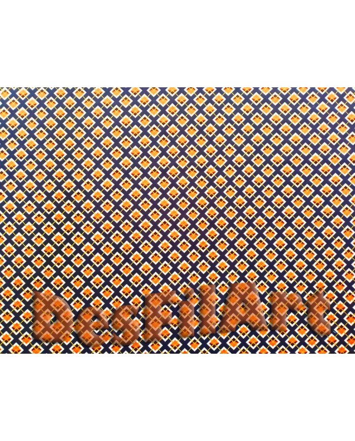 Viscosa rombos ocre fondo marino