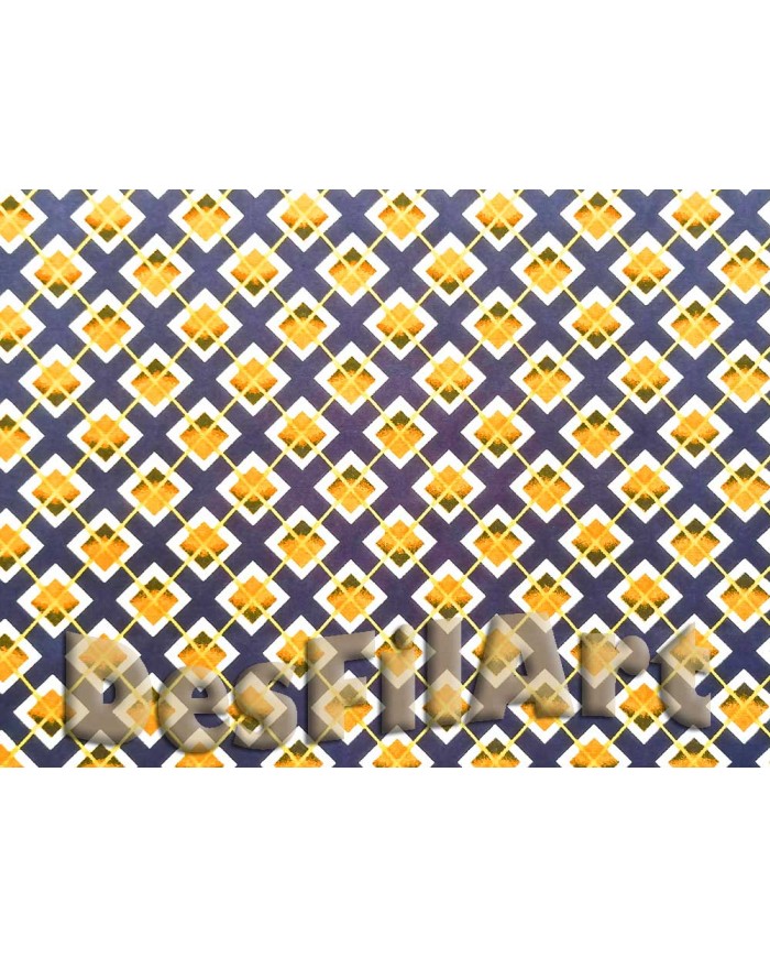 Viscosa rombos ocre fondo marino