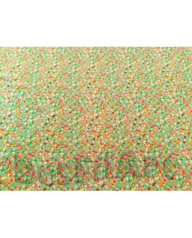 Crep florecillas fondo verde Crep florecillas fondo verde