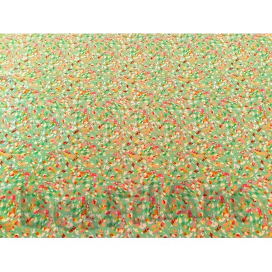 Crep floretes fons verd