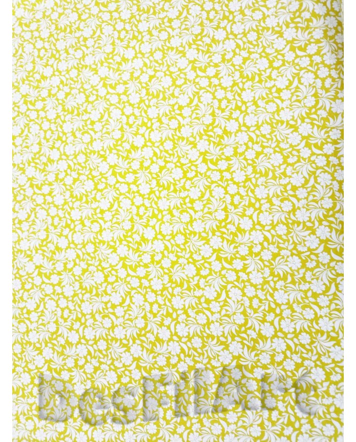 Algodón ocre flor blanca