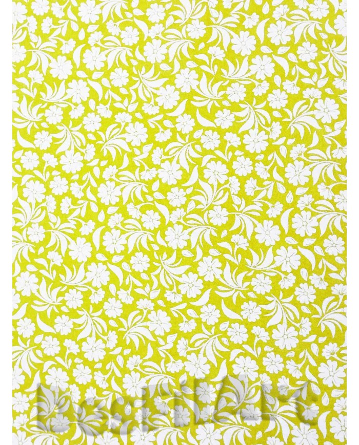 Algodón ocre flor blanca