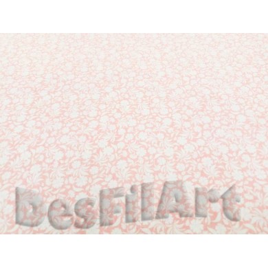 Algodón rosado flor blanca