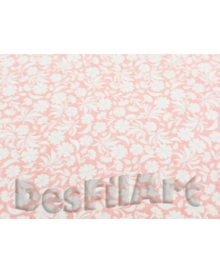 Algodón rosado flor blanca