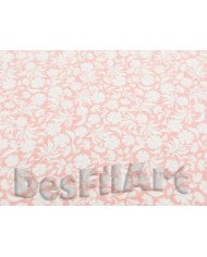 Algodón rosado flor blanca