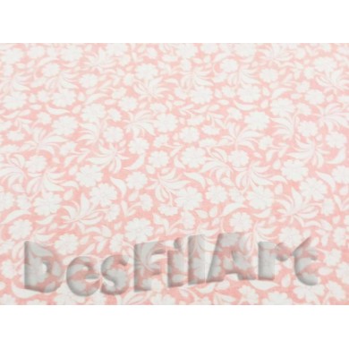 Algodón rosado flor blanca