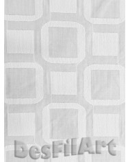 Algodón batista cuadros blancos