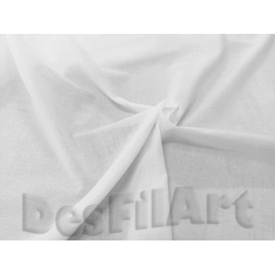 Batista de algodón blanca