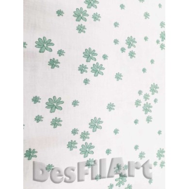 Muselina florecillas azules