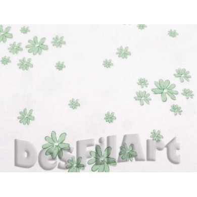 Muselina florecillas azules