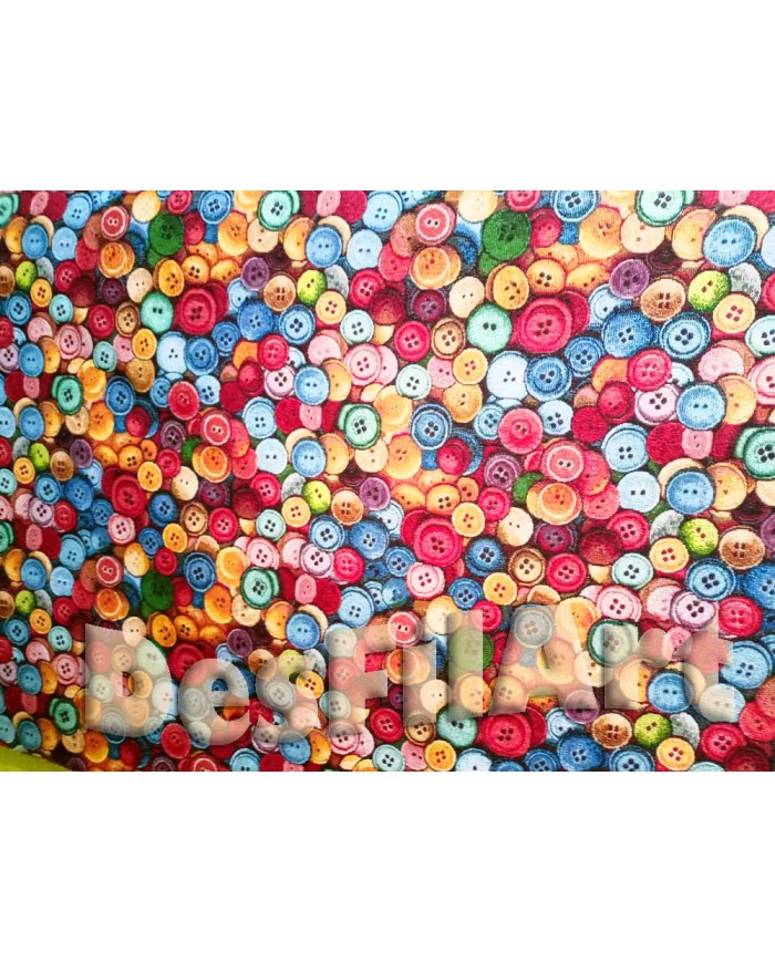 Tela de gobelino con botones