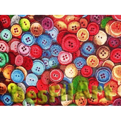 Tela de gobelino con botones