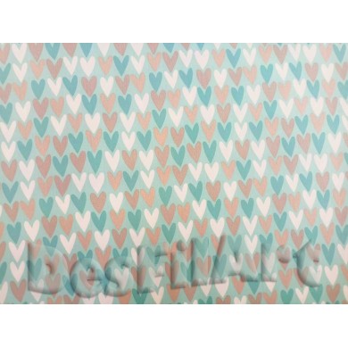 Cotó fons verd amb cors