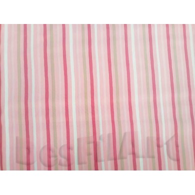 Algodón fondo rosa lineal