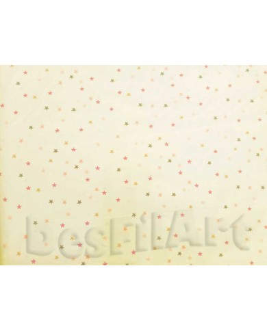 Algodón estrellas fondo beis Algodón estrellas fondo beis