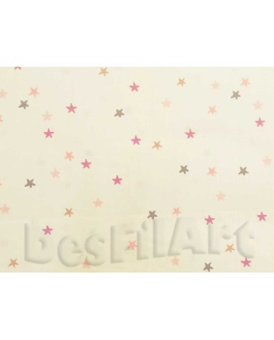 Algodón estrellas fondo beis Algodón estrellas fondo beis