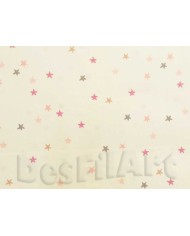 Algodón estrellas fondo beis