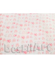 Algodón rosas y corazones