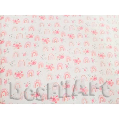 Algodón rosas y corazones