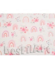 Algodón rosas y corazones