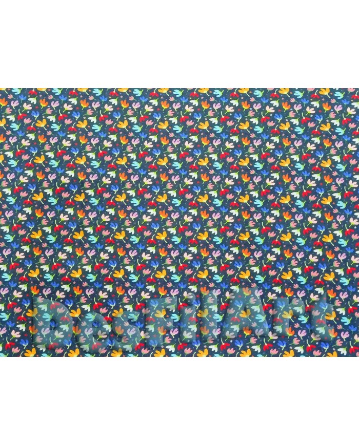 Algodón hojas de colores fondo marino