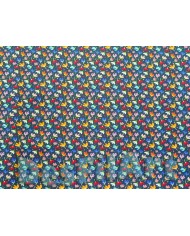 Algodón rosado flor blanca