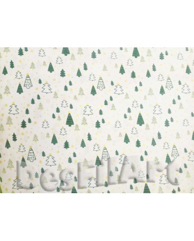 Algodón de Navidad abetos fondo nevado Algodón de Navidad abetos fondo nevado