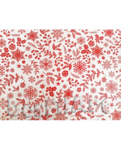 Algodón de Navidad hojas y estrellas Algodón de Navidad hojas y estrellas